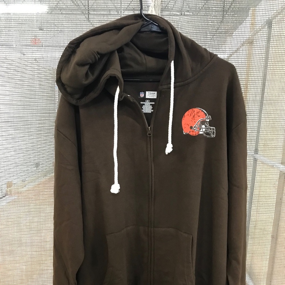 Cleveland BROWNS Full Zip Hoody Coat. NFL Licensed